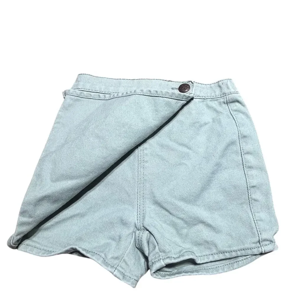 OshKosh B'gosh sage green denim skort distinctive wrap style size 4